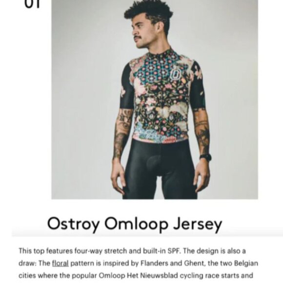 Ostroy Omloop Jersey short sleeve Men M Women L Made in Italy Maximal Flowercore - Picture 4 of 8